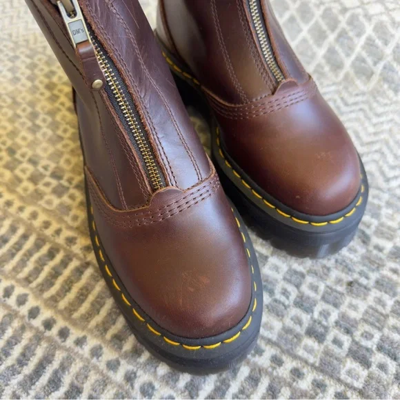 Dr. Marten Jetta Zip Platform Ankle Boots - Picture 6 of 9